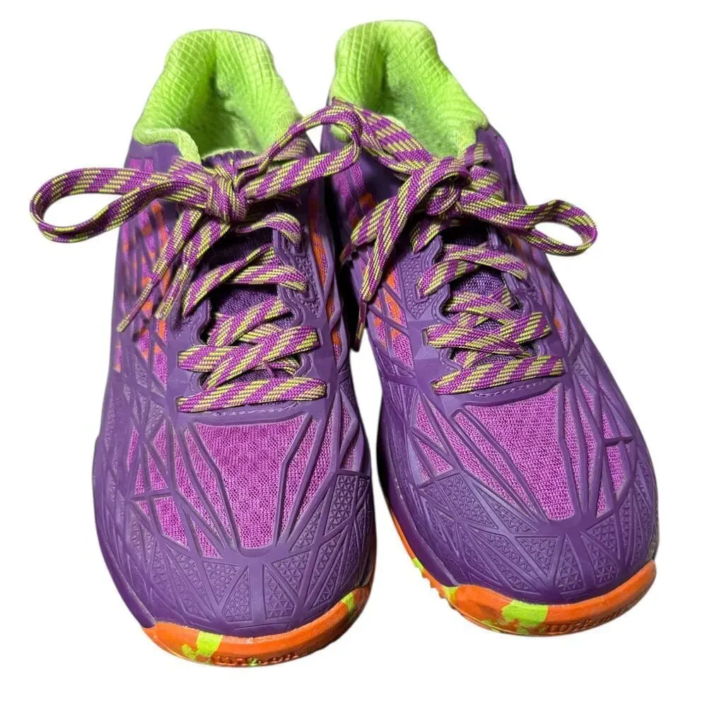 Wilson Kaos 2.0 Women’s Tennis Shoes Purple/Orange/Lime Size 7.5